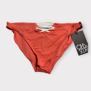 Chaser Swim Orange Strappy Bikini Bottom Women's Size Medium NWT